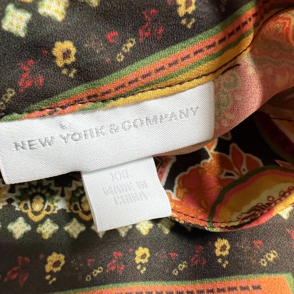 New‎ York & Co XXL Retro Print Tunic or Mini Dress Sleeveless Boho Design - Picture 2 of 14